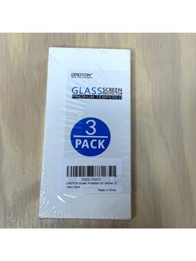 Glass Screen Protector Premium Tempered iPhone 12 Max/12Pro Set of 3 New In Box